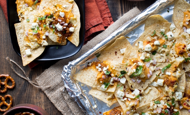 nachos in a plate