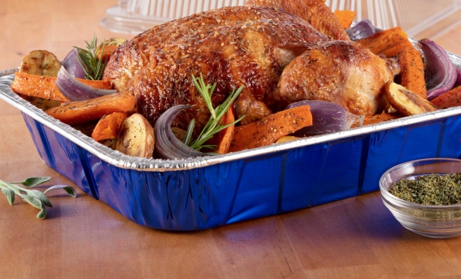 Roasted chicken with vegetables