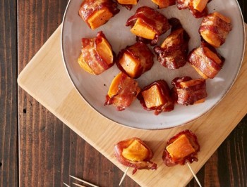 Bacon Wrapped Sweet Potato Bites